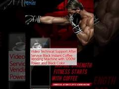 دعم فني فيديو بعد الخدمة آلة بيع القهوة الفورية السوداء بقوة 1200 واط وألوان سوداء