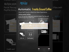 ماكاس آلة القهوة التجارية القائمة على الأرض مع التنظيف التلقائي ومراقبة فول هوبر