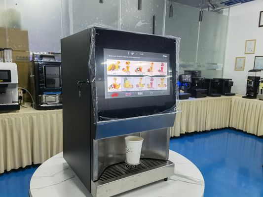 سعر جيد الصلب المقاوم للصدأ 201 آلة بيع القهوة ذاتية المكتب مع ابتسامة الانترنت